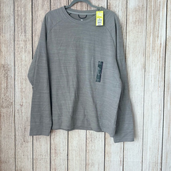 All in Motion Heather Gray Men's Long Sleeve Tee - Picture 1 of 2